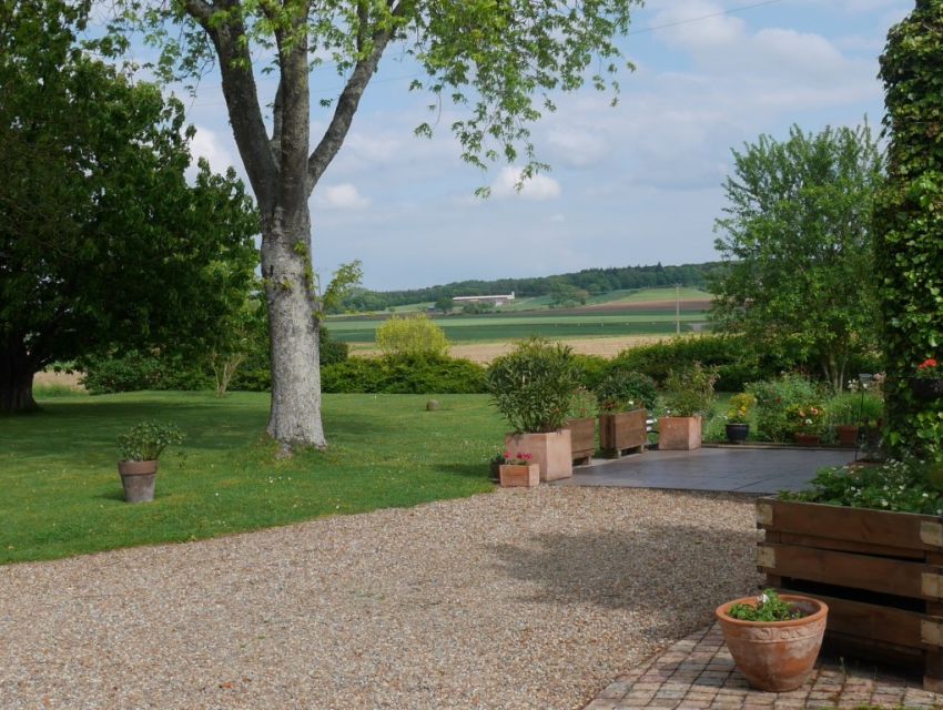 campagne sarthoise vue dominante - axe sablé sur sarthe - le Mans  