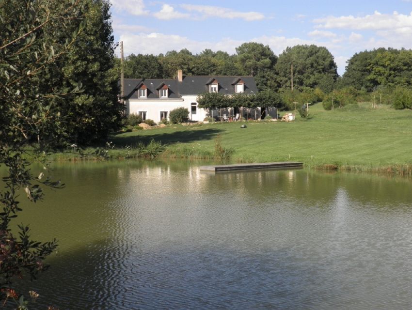 petit domaine de chasse et peche avec bois étangs et maison d'hôtes.